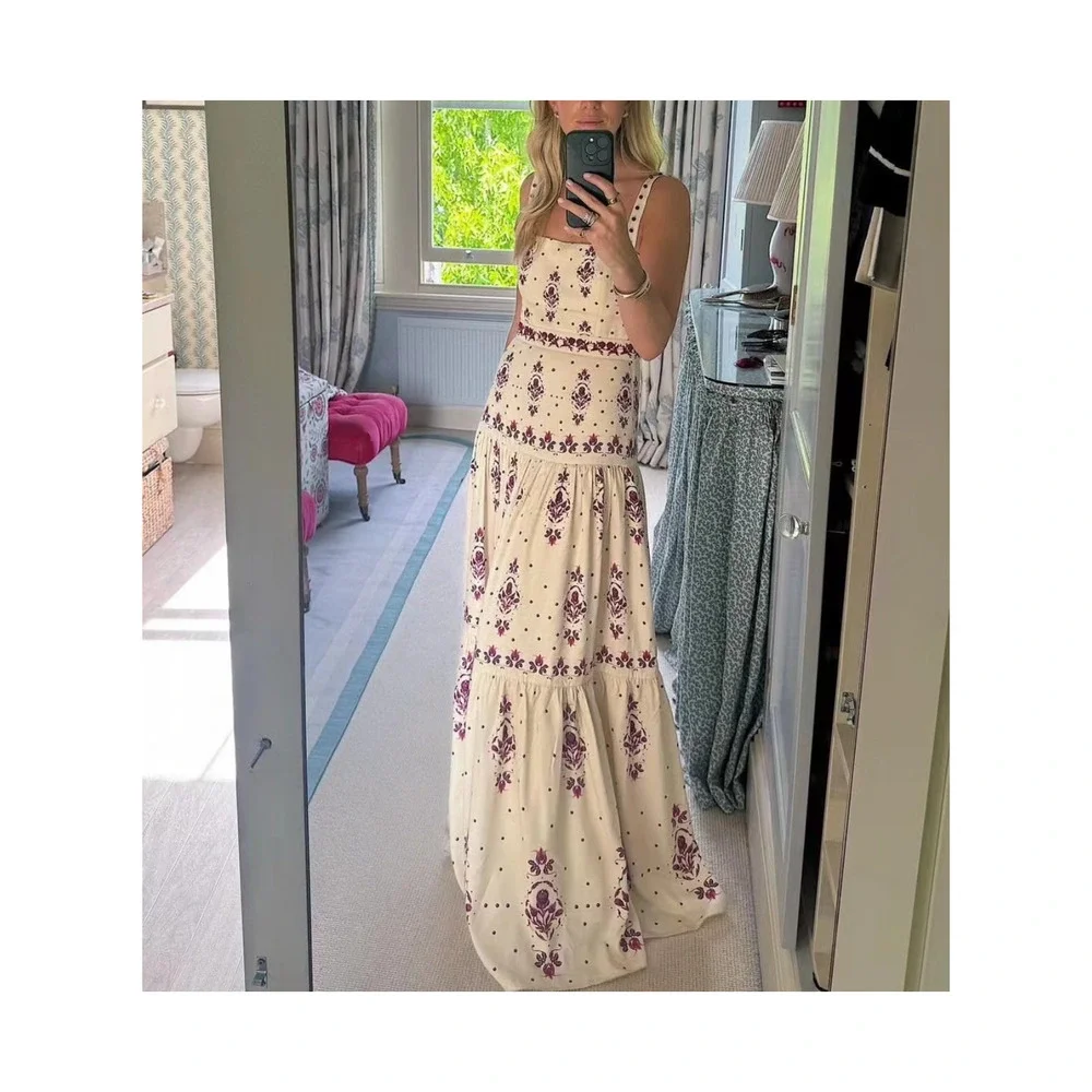 Sold Agua by Agua Bendita Lima Relato Maxi Dress Small - Picture 10 of 10